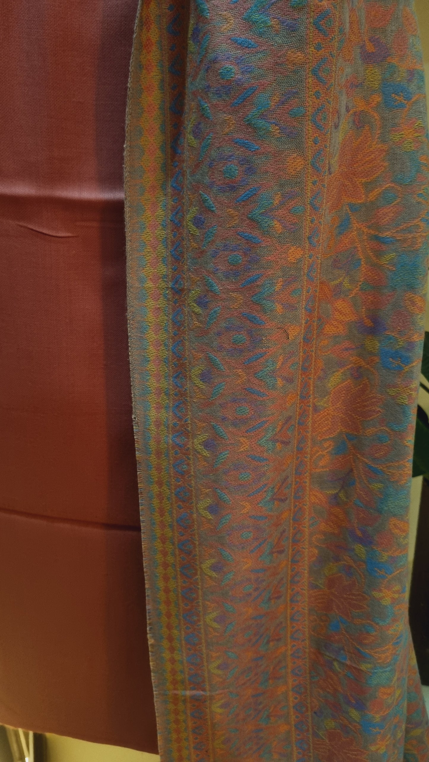 Kaani shawl with plain suit