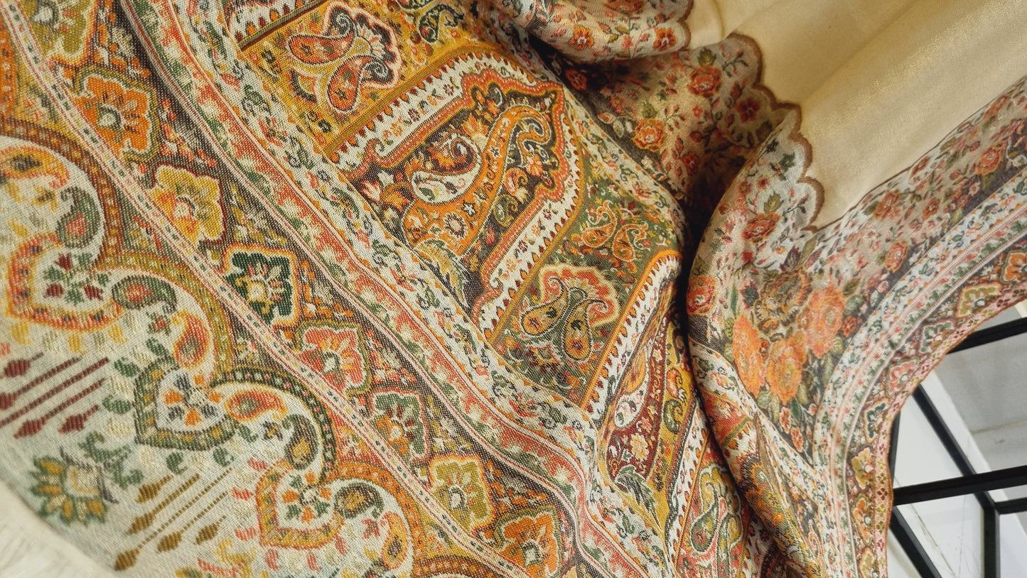 Gandhara moonlight pashmina kaani shawl
