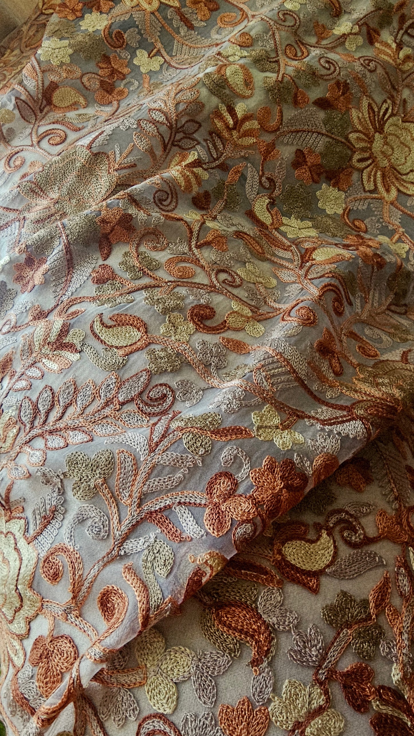 Net embroidered dupata