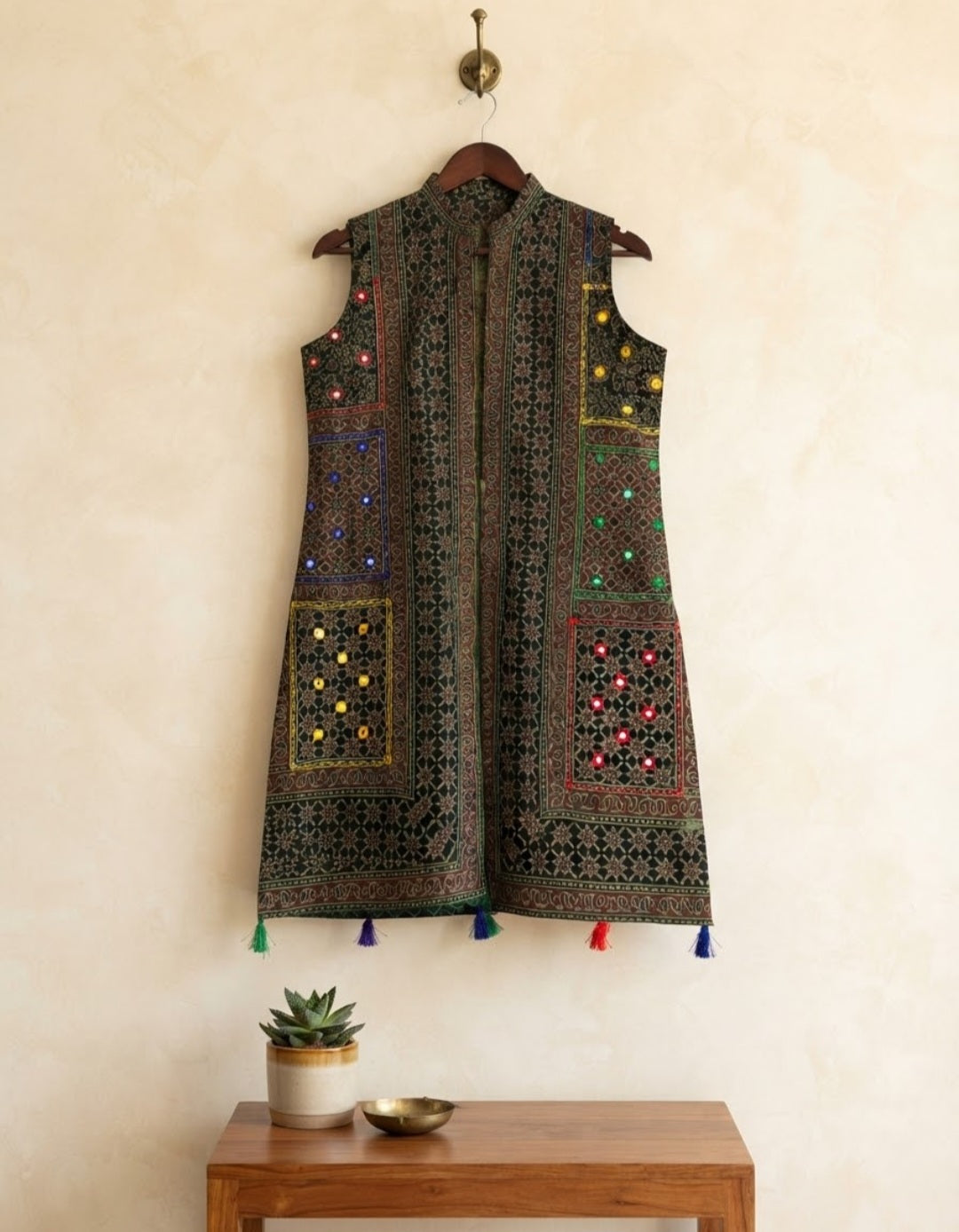 Ajrak jacket: cotton