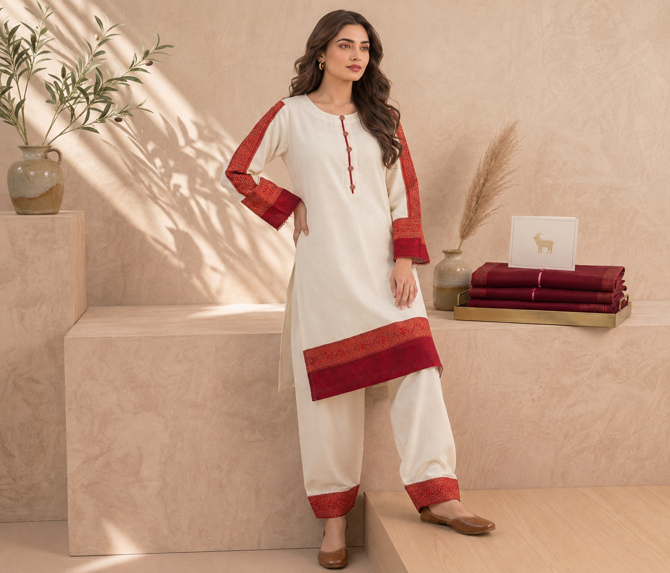 Kaani suit: Pashmina