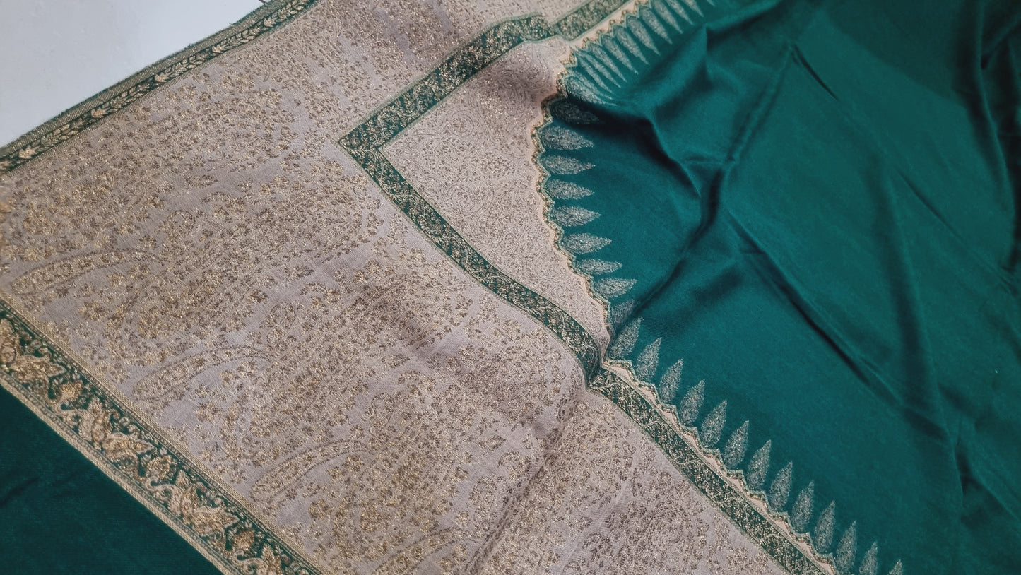 Pashmina shawl with zaree kaani border