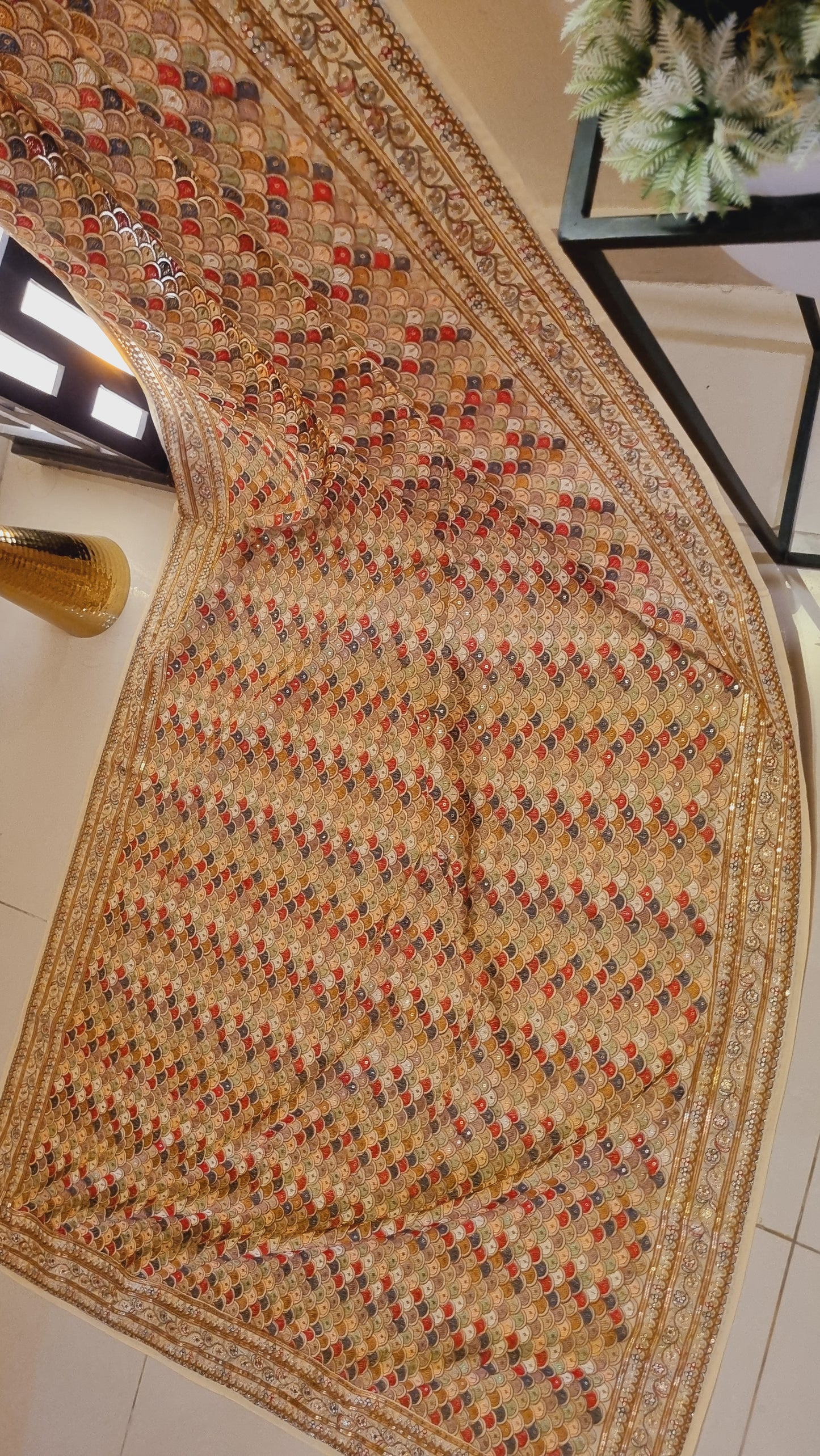 Embroidered dupata