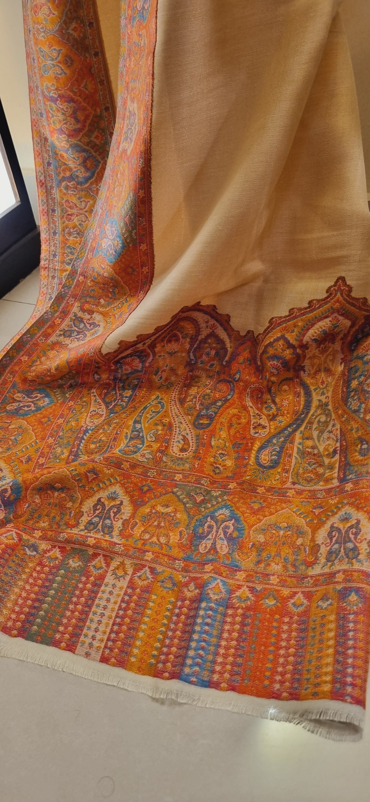 Reversible Moonlight Pashmina kaani shawl