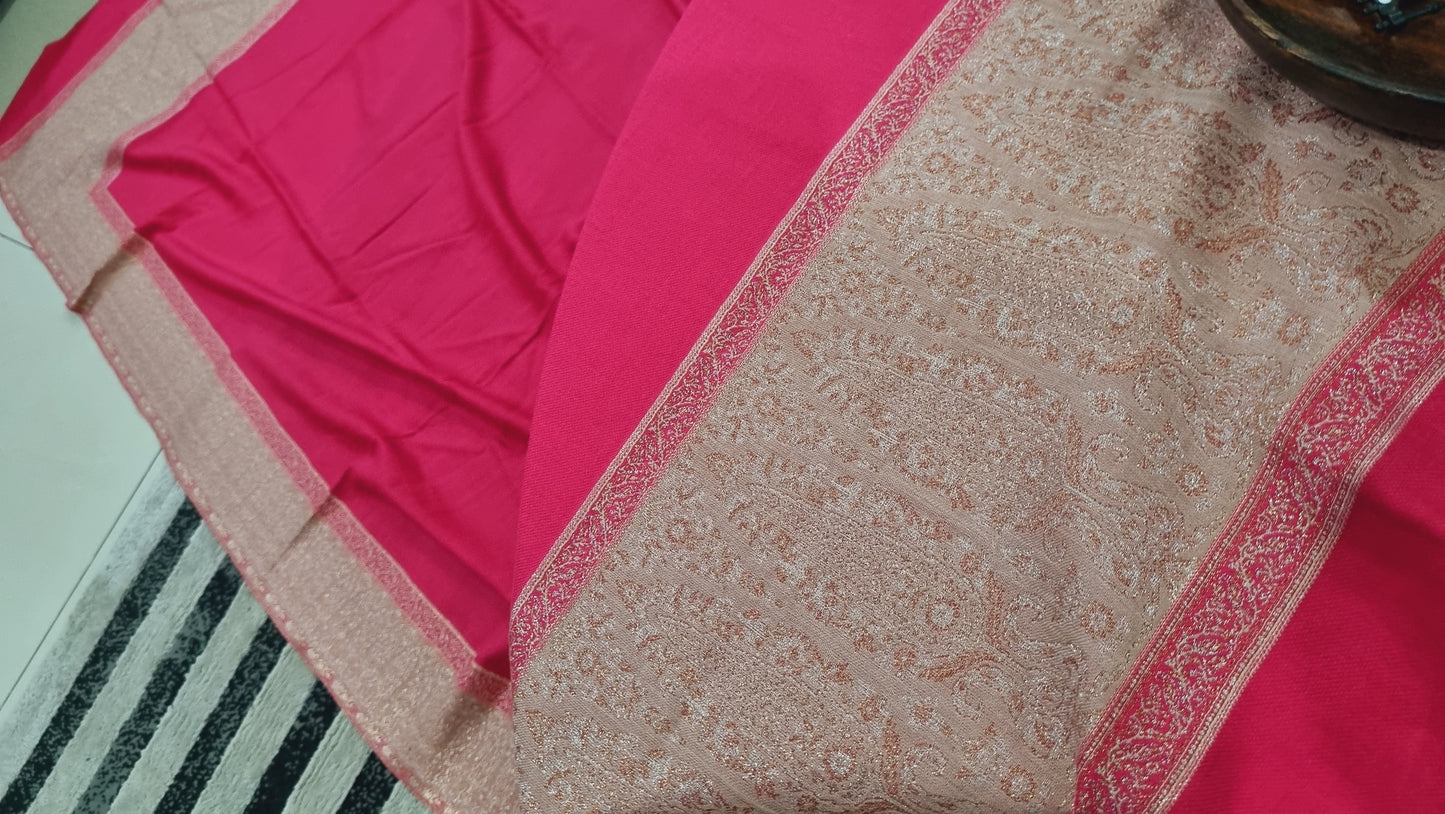 Pashmina shawl with zaree kaani border