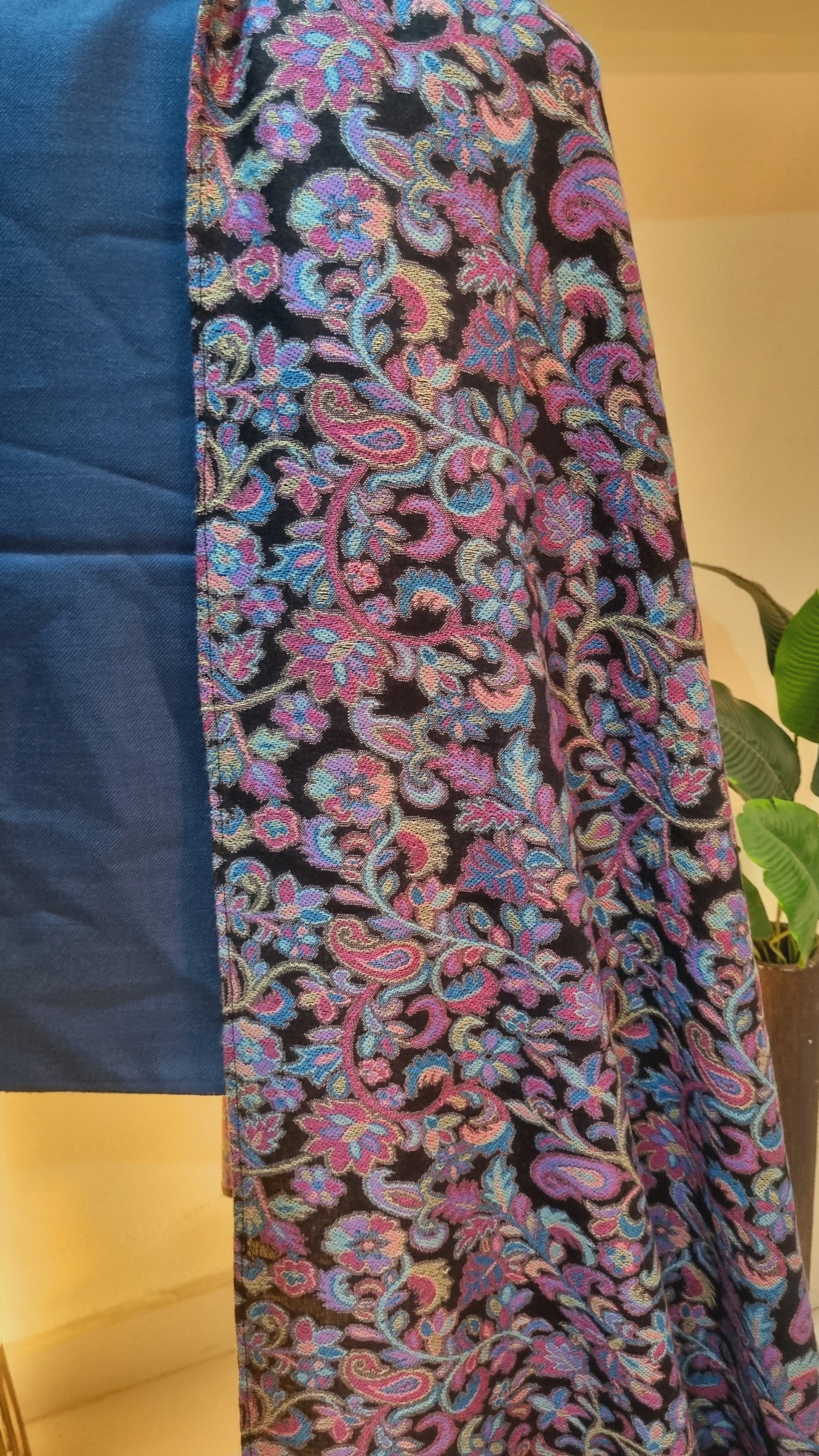 Kaani shawl with plain suit