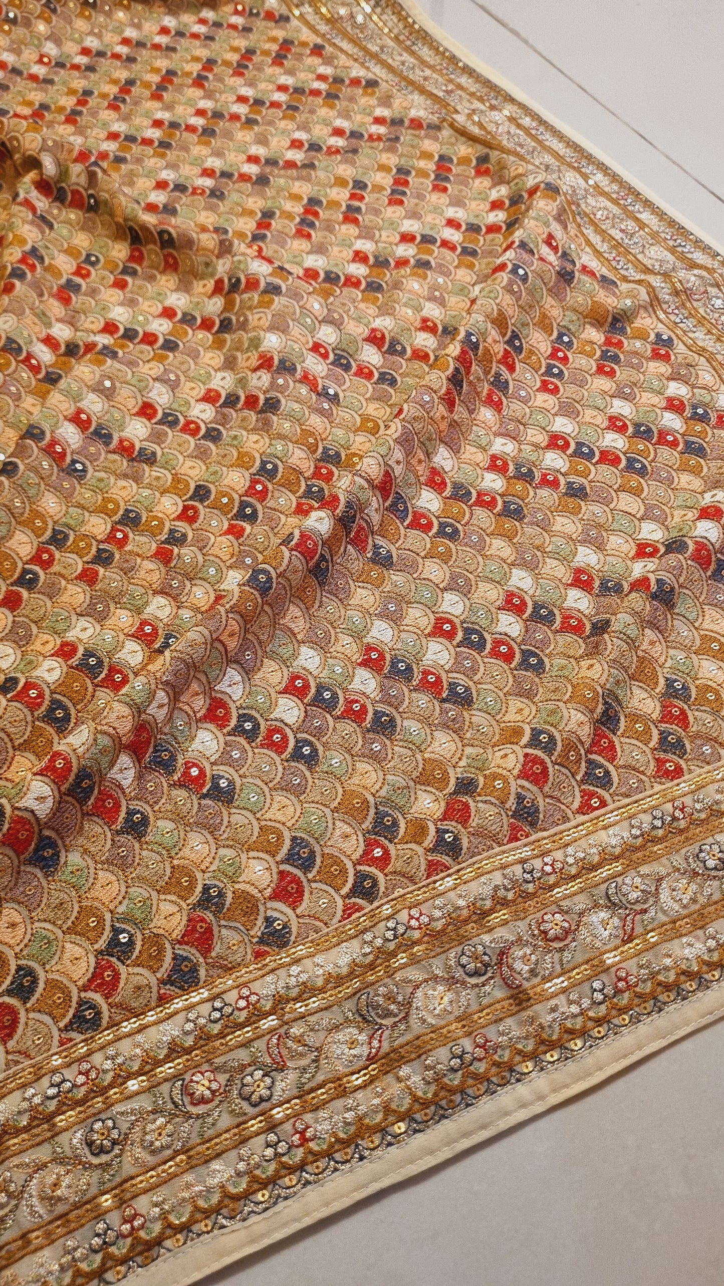 Embroidered dupata