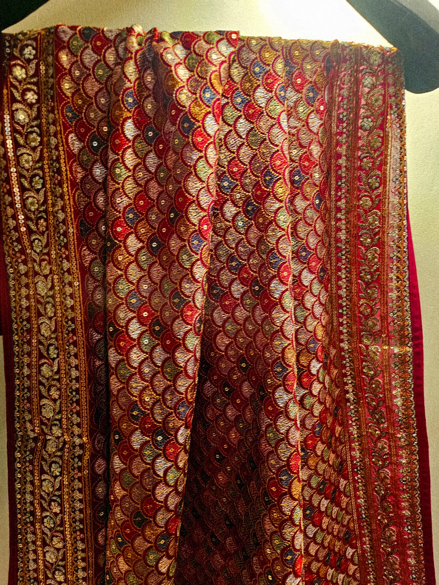 Embroidered georgete dupata