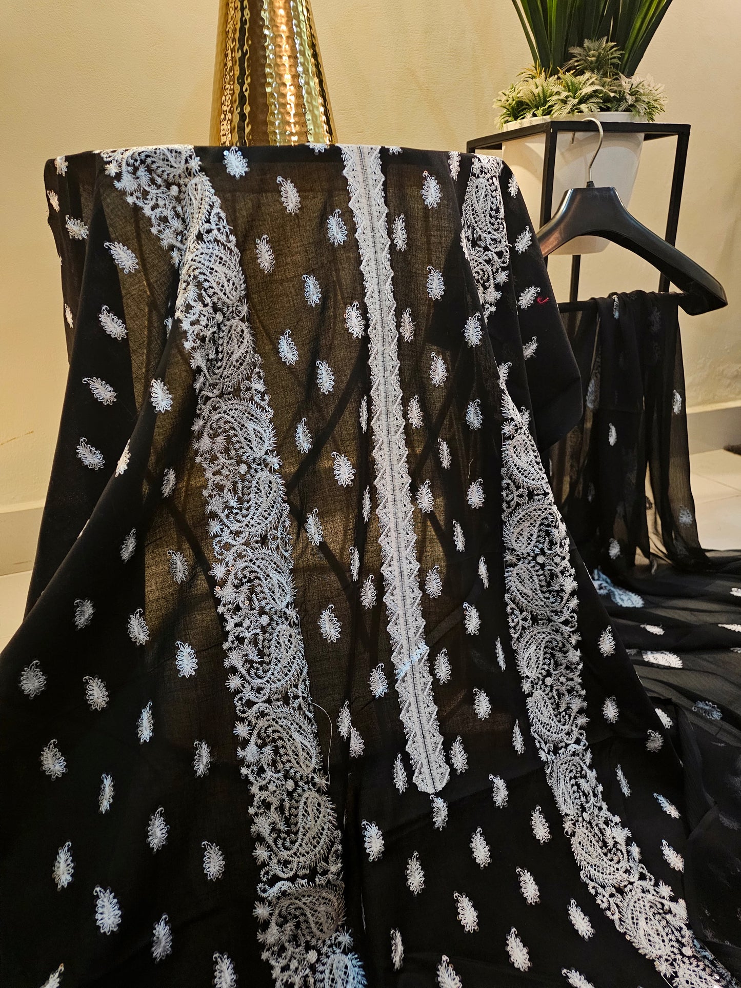 Lawn embroidered two piece