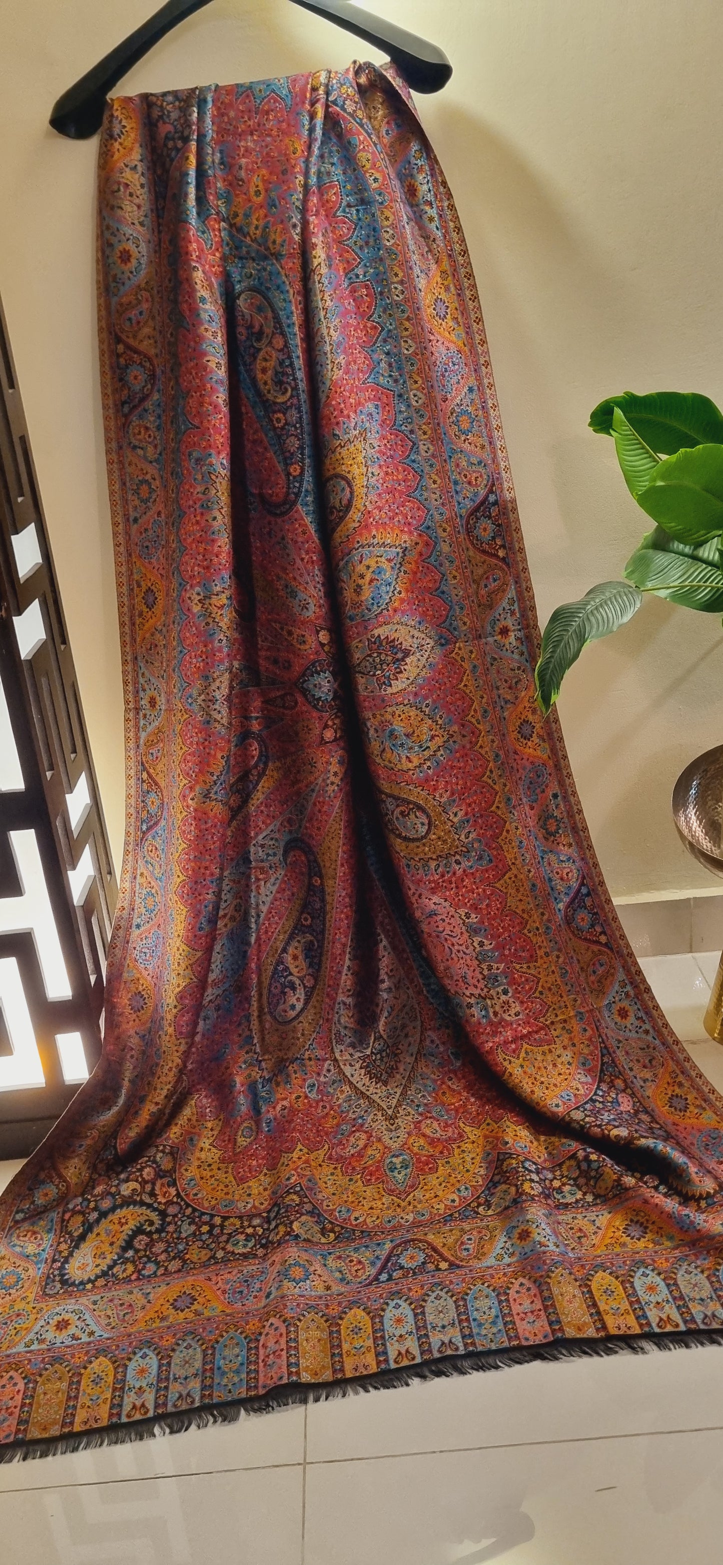Reversible Moonlight gandhara kaani pashmina shawl