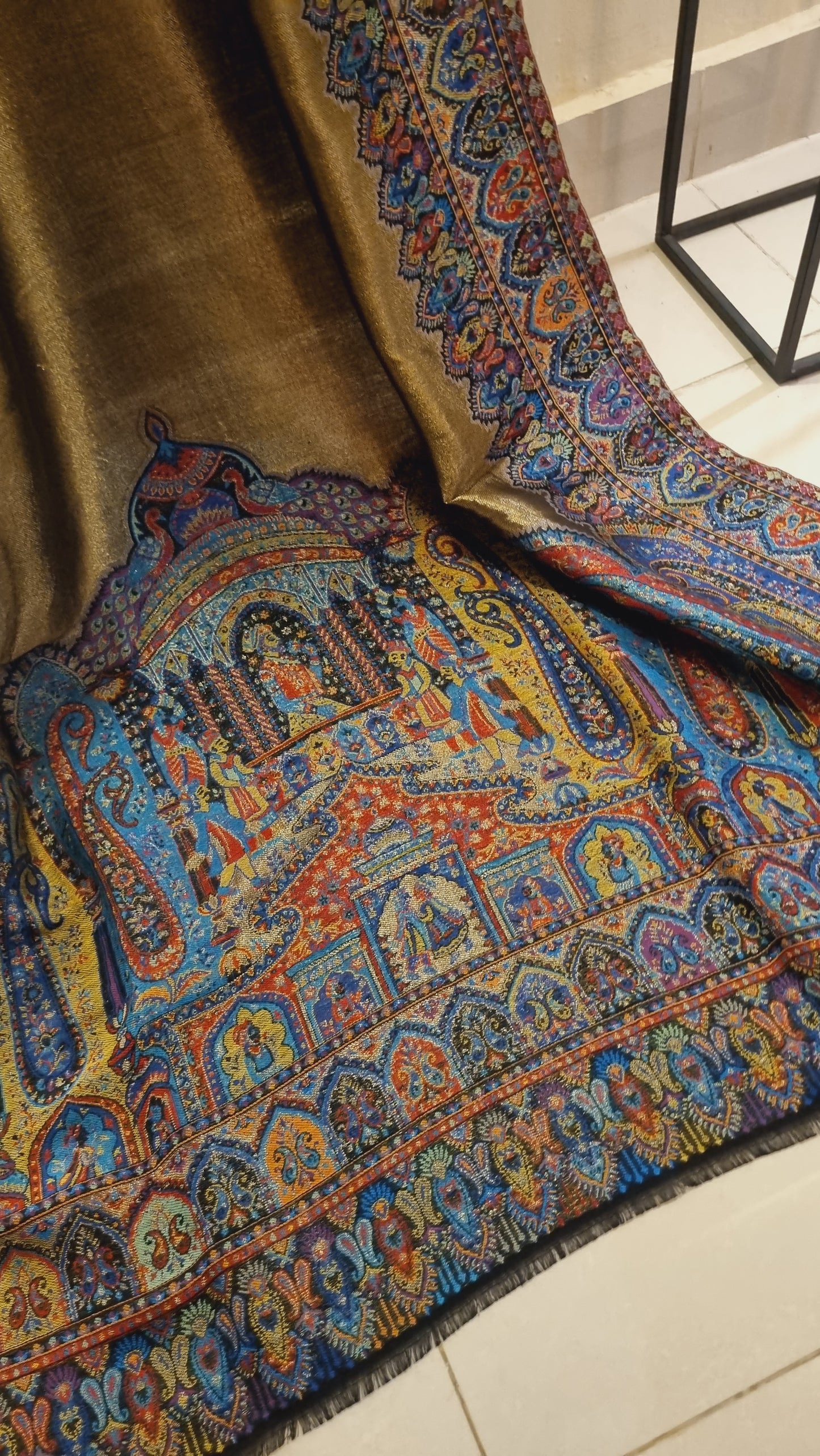 Gandhara moonlight pashmina kaani shawl