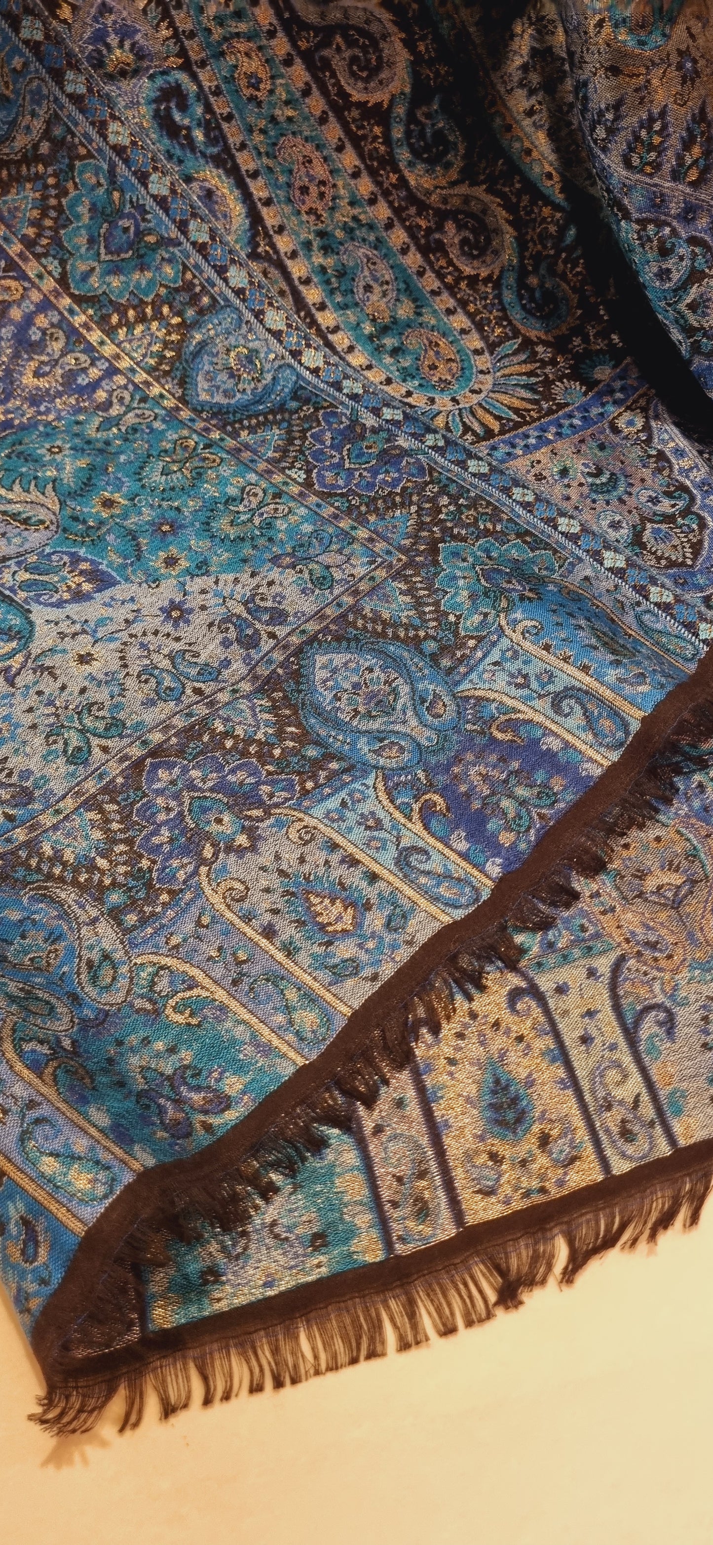 Reversible moonlight gandhara kaani shawl