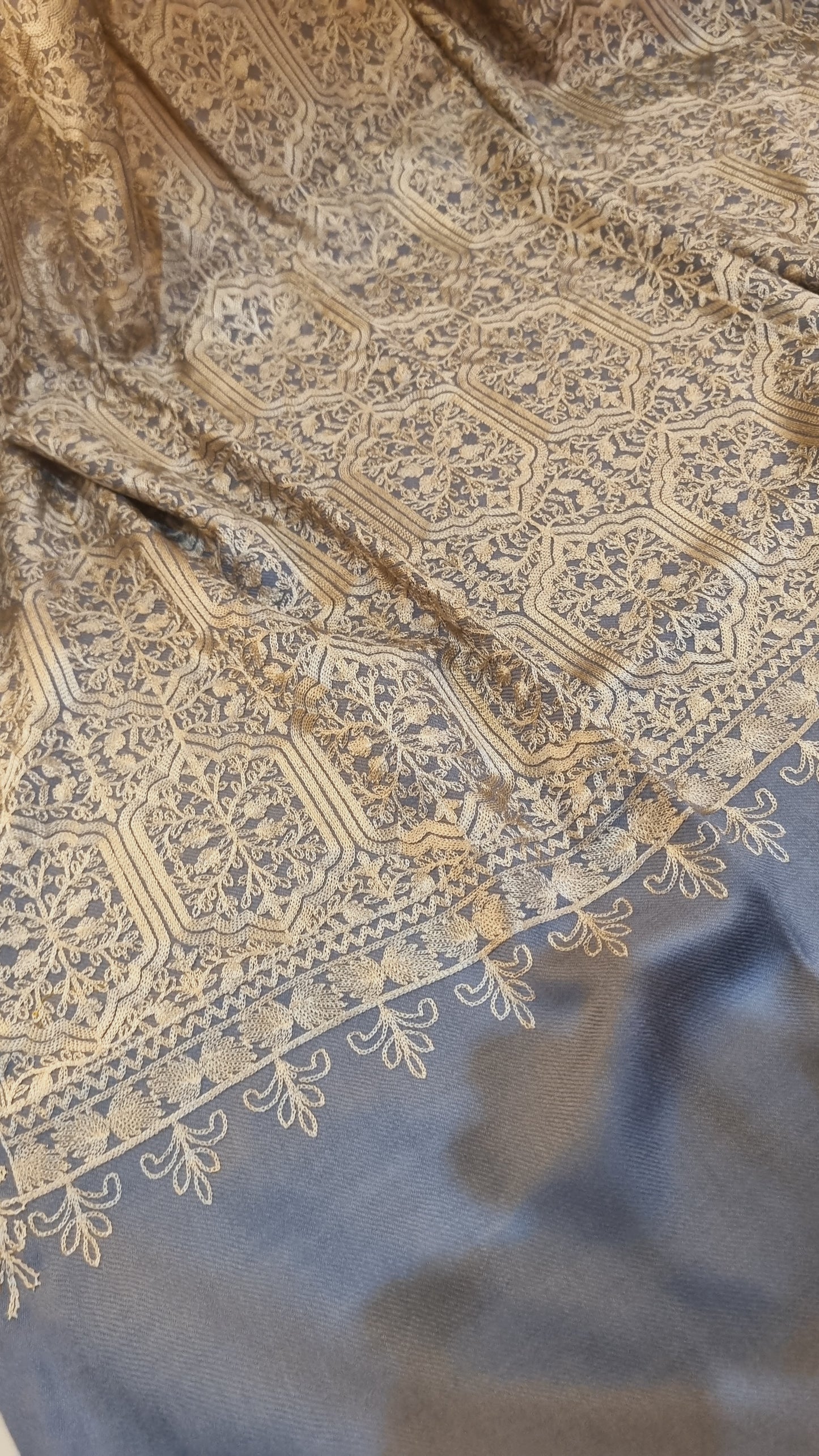 Pashmina shawl embroidered