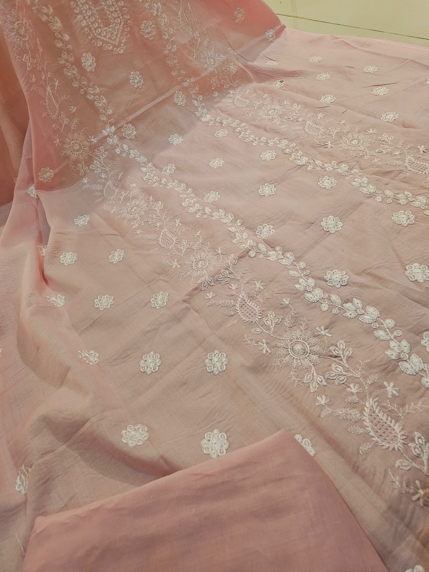 Lawn embroidered two piece