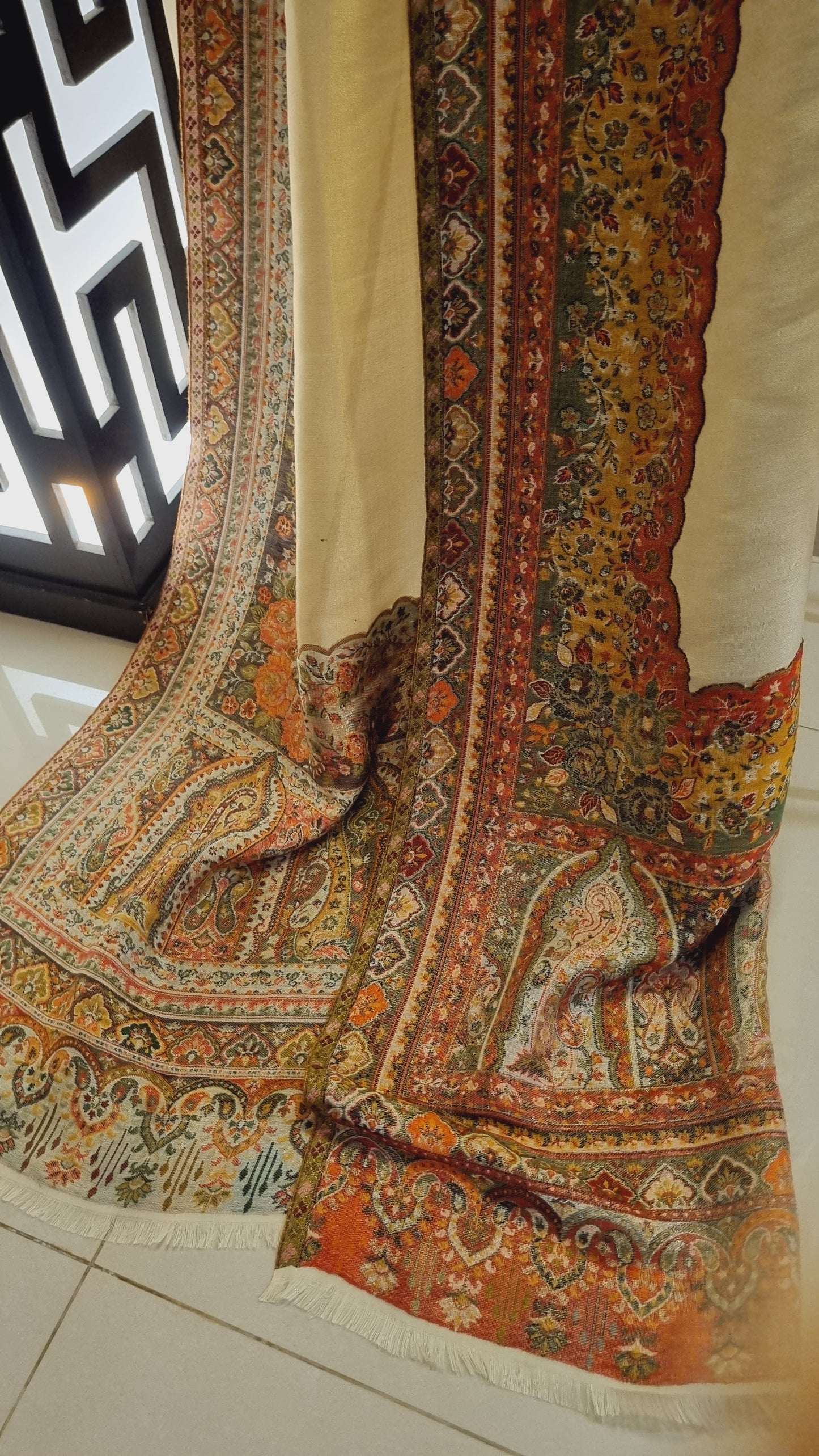 Gandhara moonlight pashmina kaani shawl