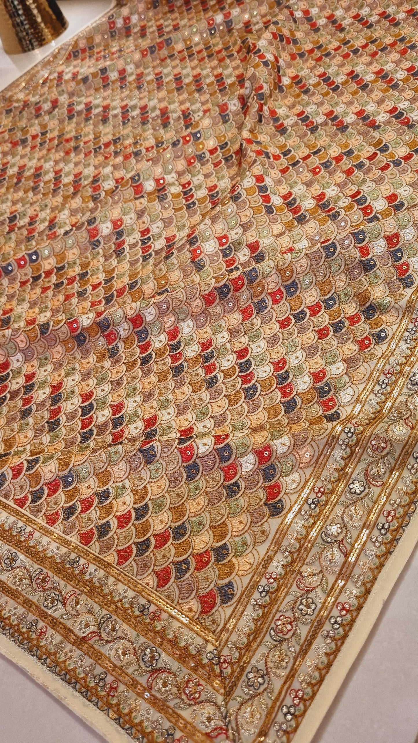 Embroidered dupata