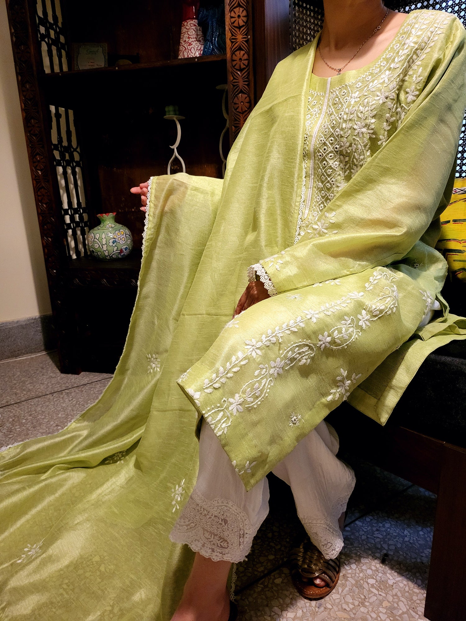 Hand embroidered suit