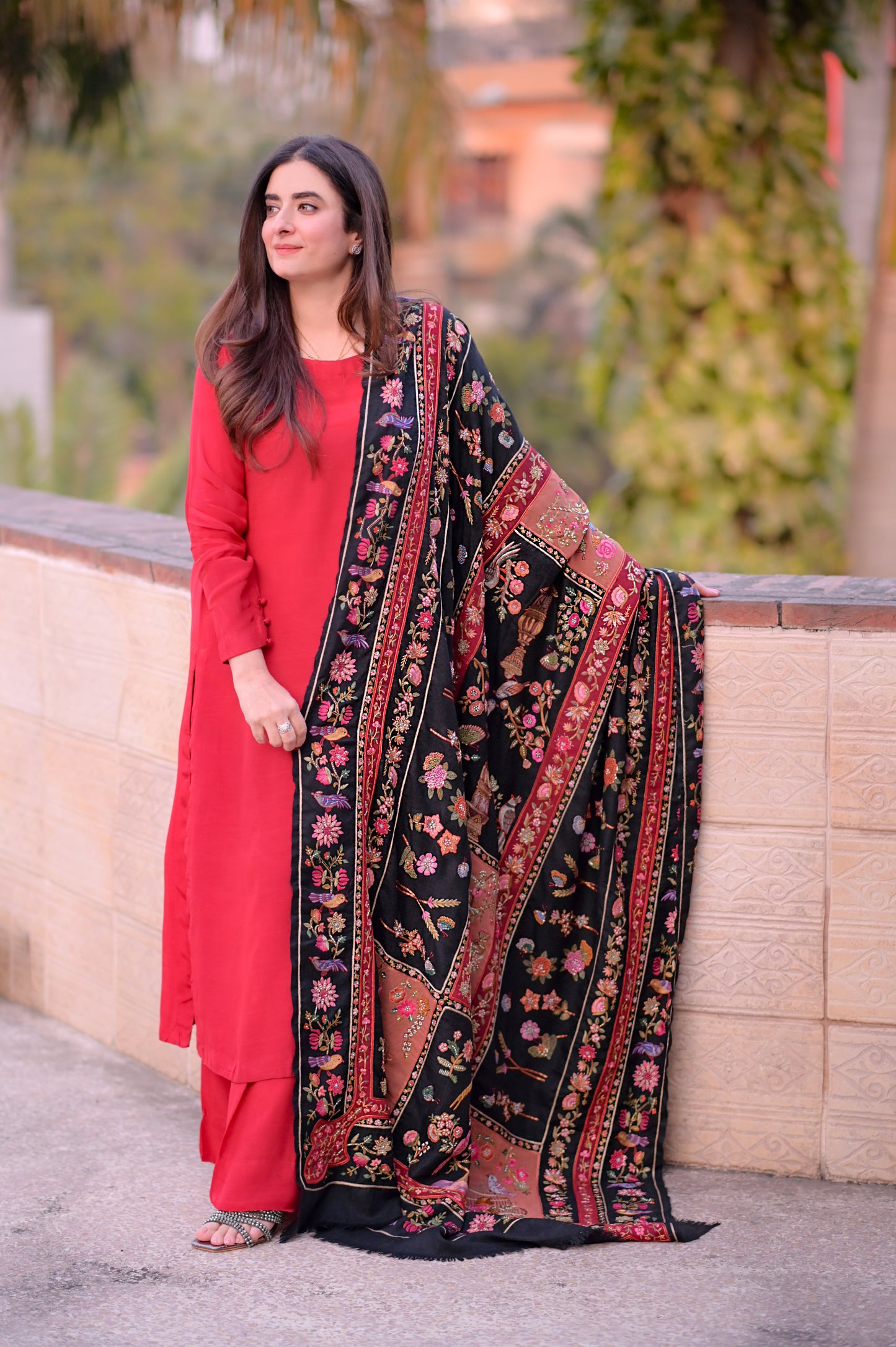 Luxury edit : Pashtoosh kalamkari shawl
