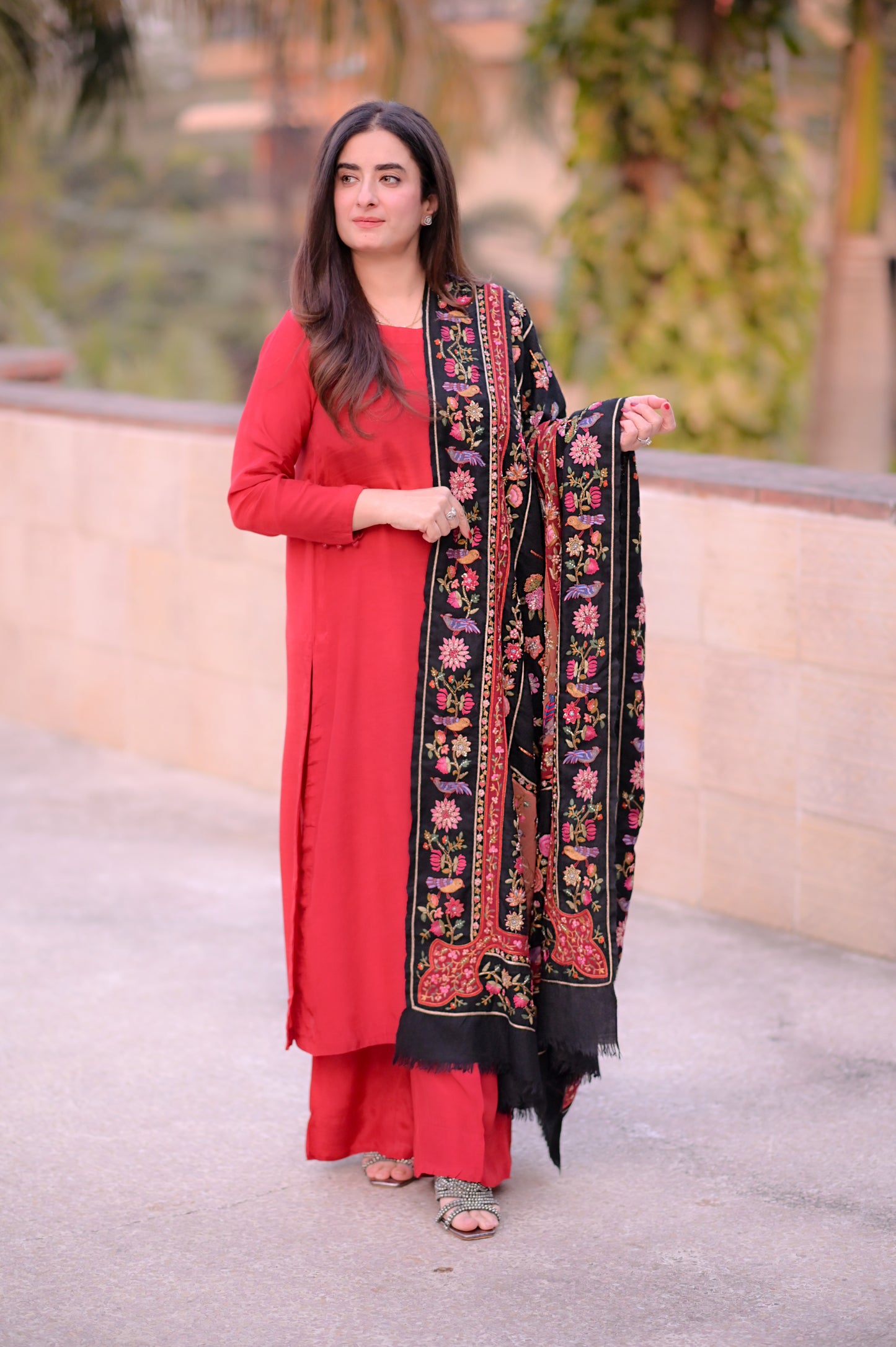Luxury edit : Pashtoosh kalamkari shawl