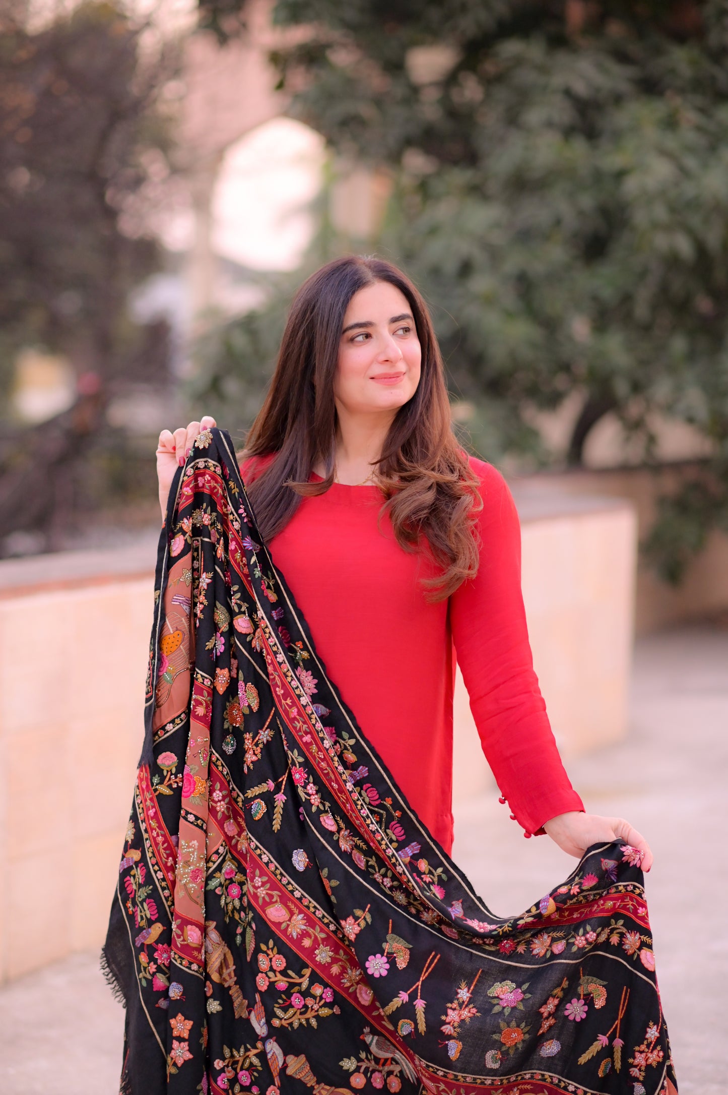 Luxury edit : Pashtoosh kalamkari shawl