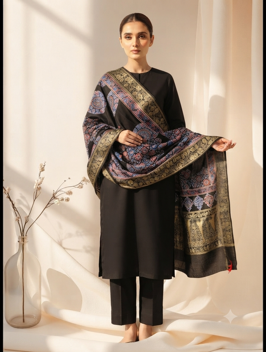 Ajrak silk Dupata