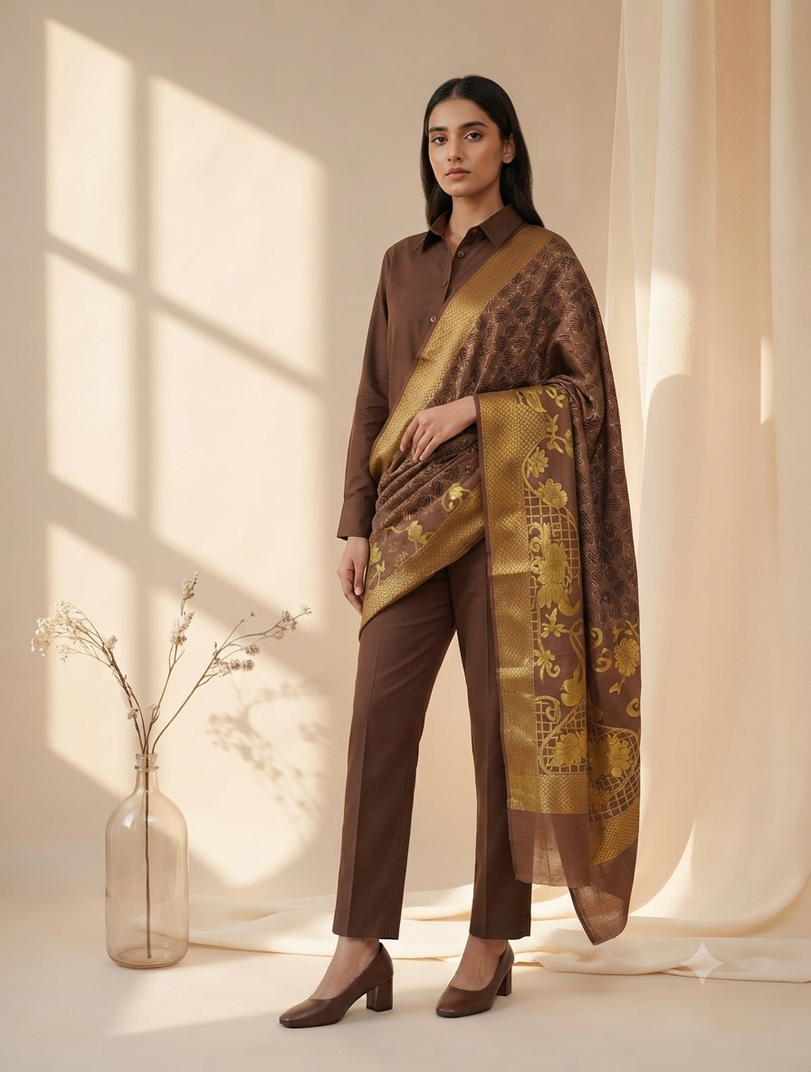 Ajrak silk Dupatta