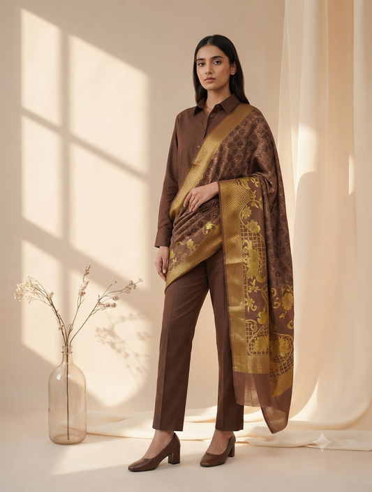 Ajrak silk Dupatta