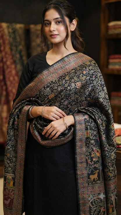 Meena kari shawl : silk