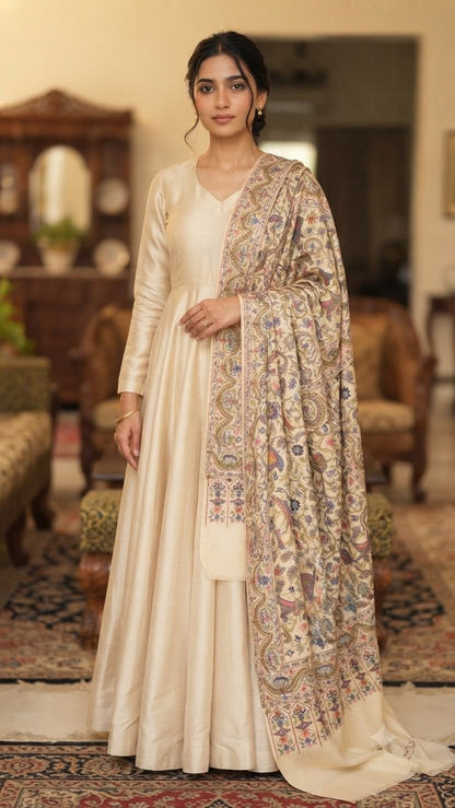 Luxury shawl : Silk kalamkari shawl