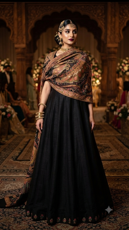 Luxury shawl : Silk kalamkar shawl
