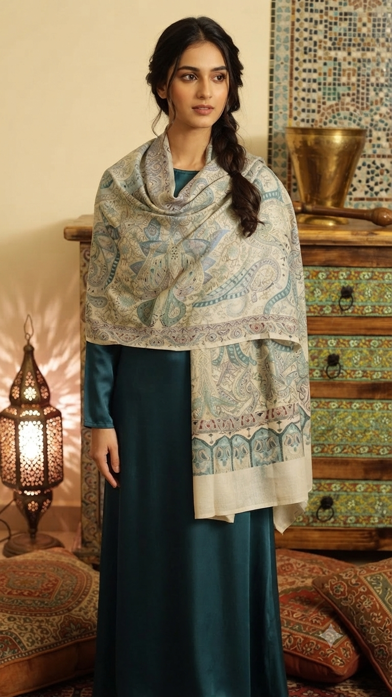 Reelkaar kalamkari shawl
