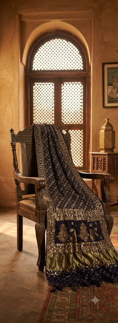Silk zardozi shawls