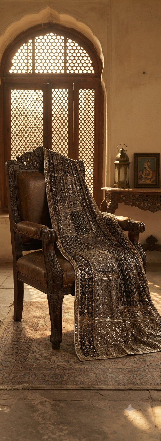 Silk zardozi shawls