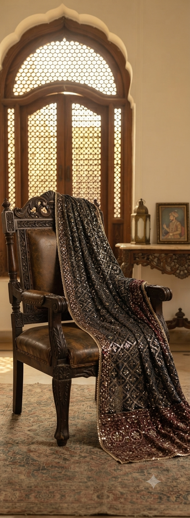 Silk zardozi shawls