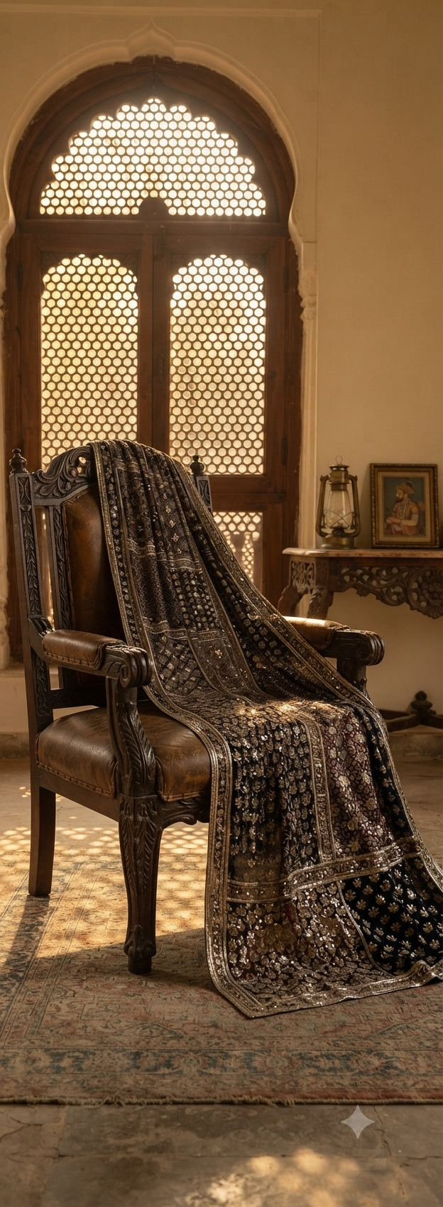 Silk zardozi shawls