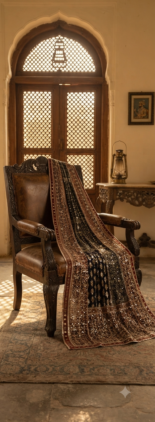 Silk zardozi shawls