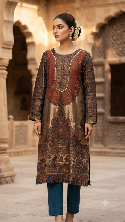 Kaani silk shirt: stitched