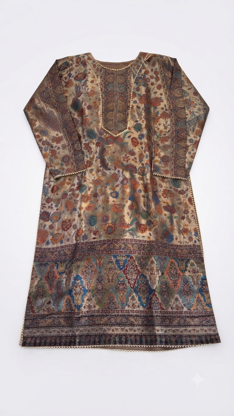 Kaani silk shirt: stitched