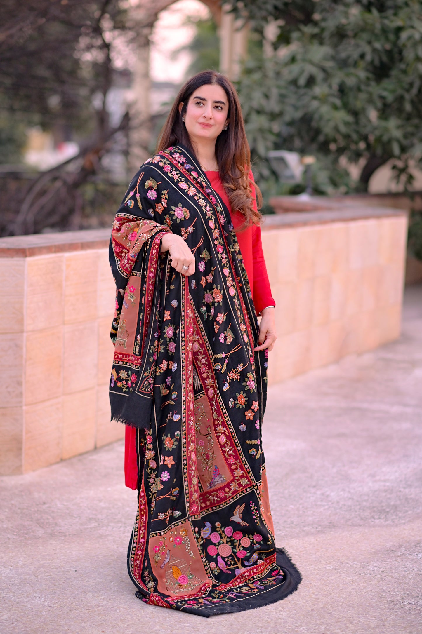Luxury edit : Pashtoosh kalamkari shawl