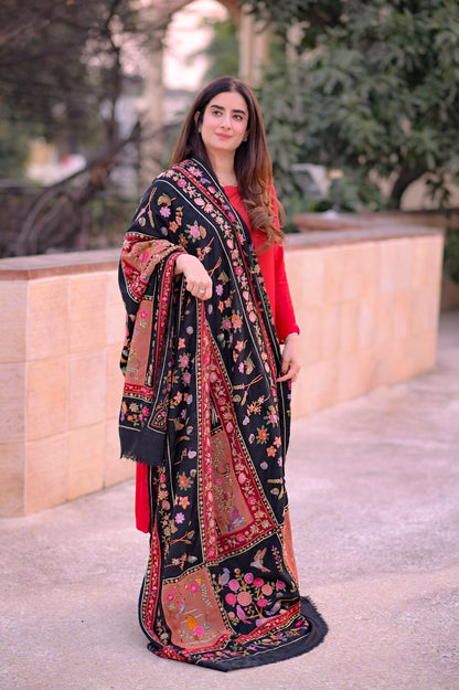 Luxury edit : Pashtoosh kalamkari shawl