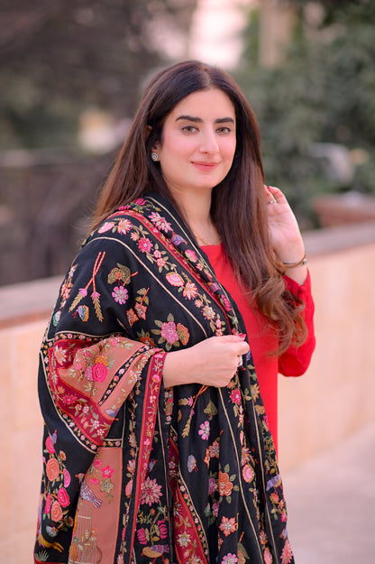 Luxury edit : Pashtoosh kalamkari shawl