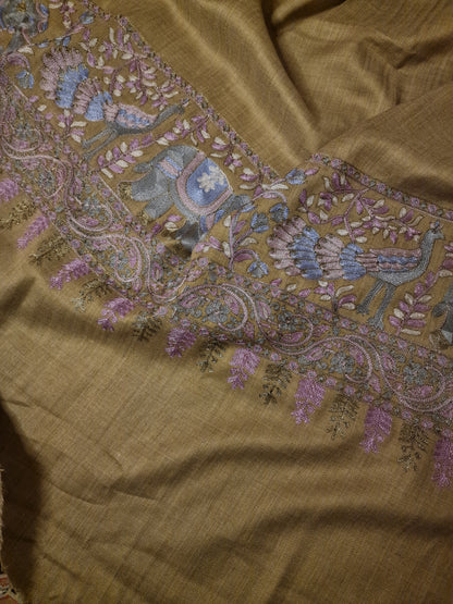 Pashmina tilla embroidery shawl