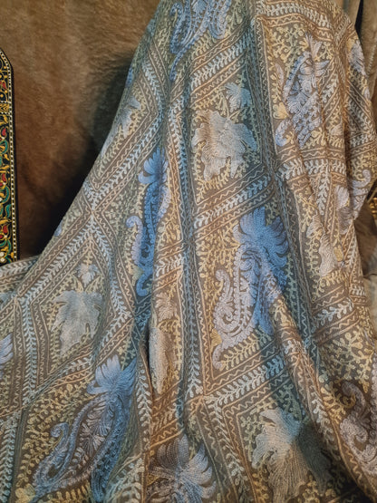 Shahtoosh resham embroidery shawl