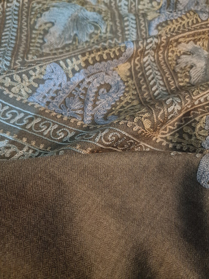 Shahtoosh resham embroidery shawl