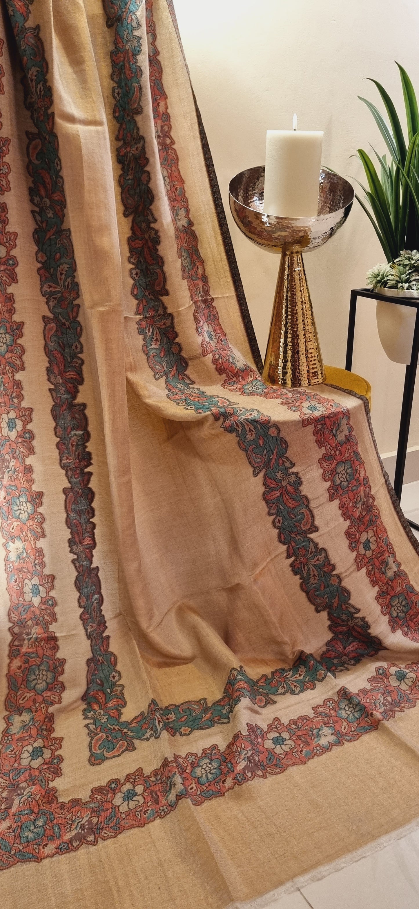 Moonlight toosh kaani shawl beige