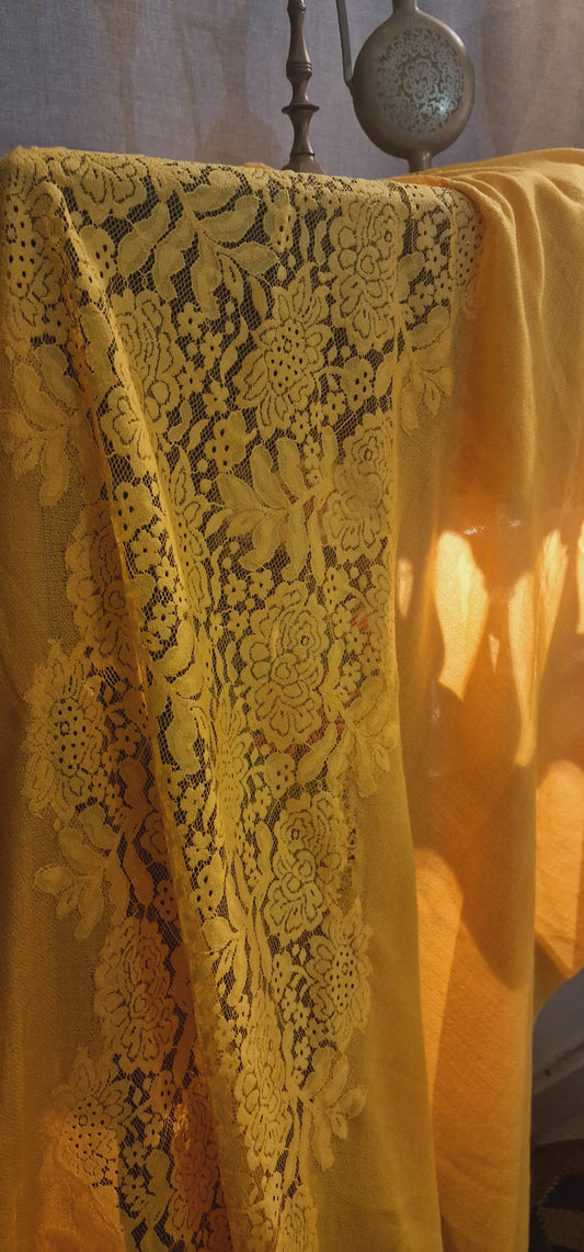 Pure toosh shawl : chentelli lace insert