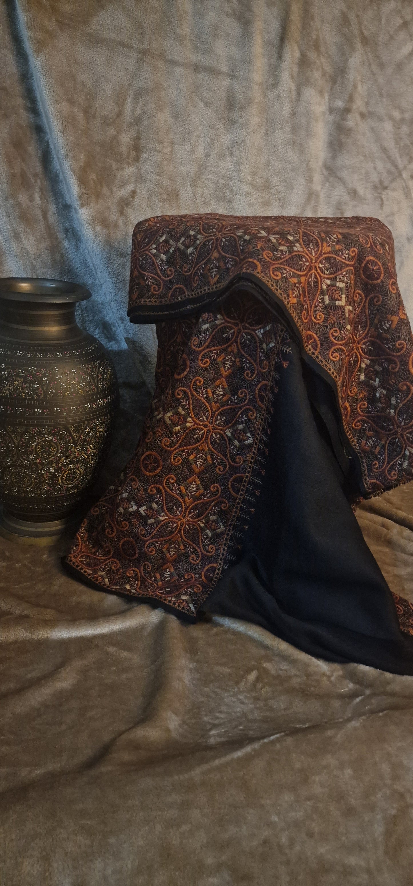 Pure papermachie: embroidered