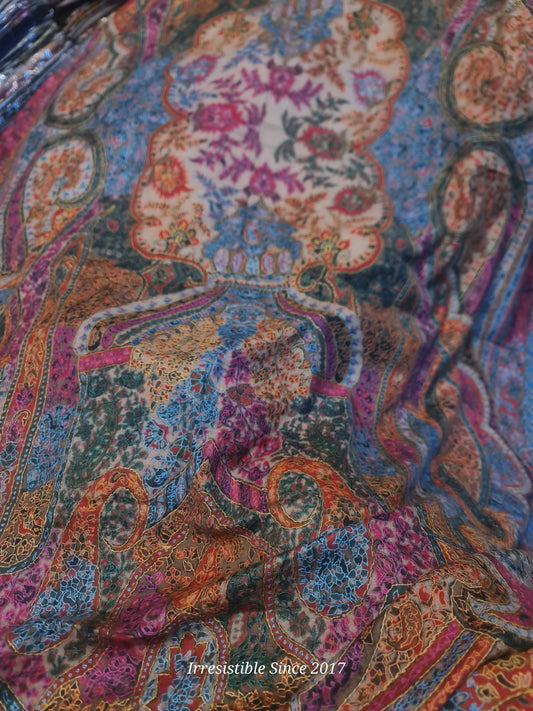 Shahtoosh: needle work kalamkari shawl