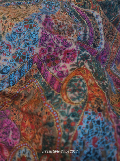 Shahtoosh: needle work kalamkari shawl