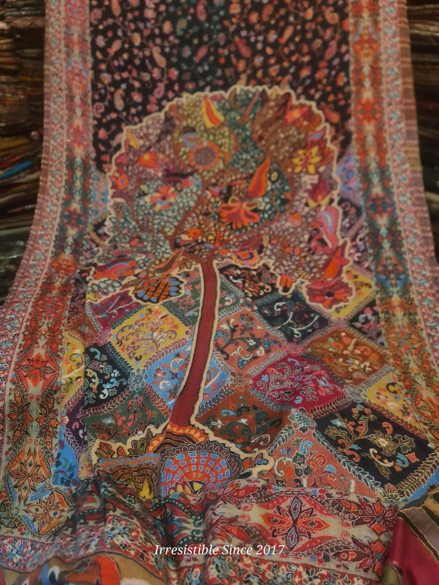 Shahtoosh: needle work kalamkari shawl